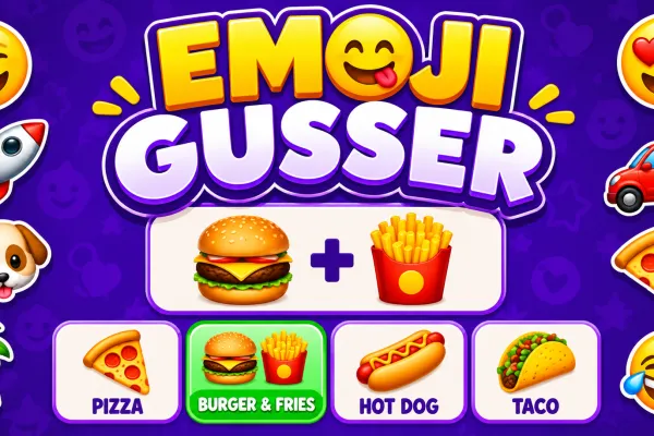 Colorful emoji clues with multiple-choice answers in the Emoji Puzzles game interface