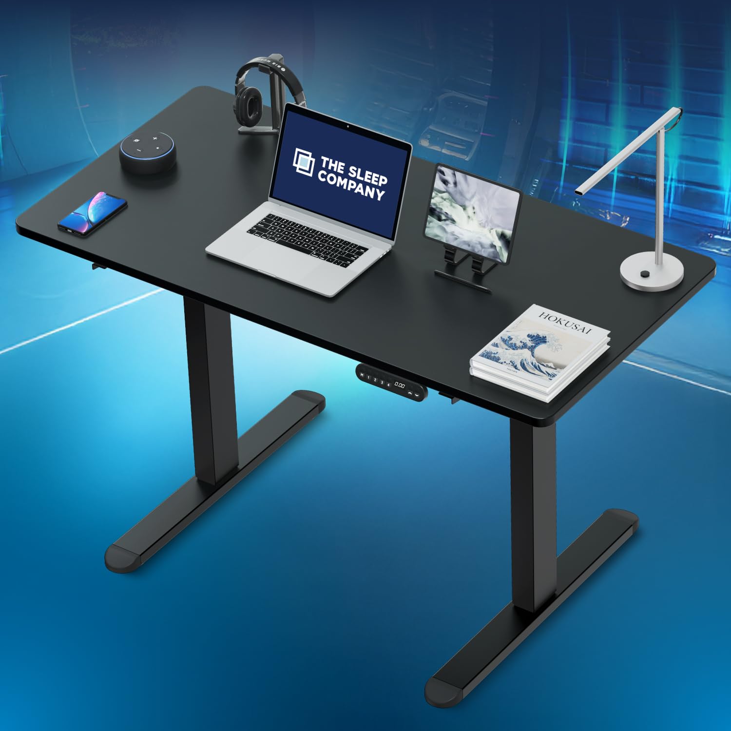 Uplift Desk Electric Height Adjustable Standing Desk (Black Frame, 120x60 cm)