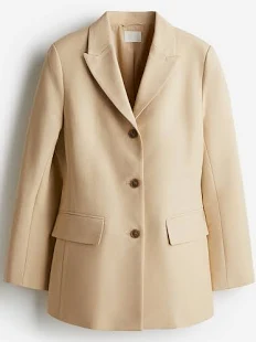 H&M Women's Oversized Blazer (Beige, Size M)