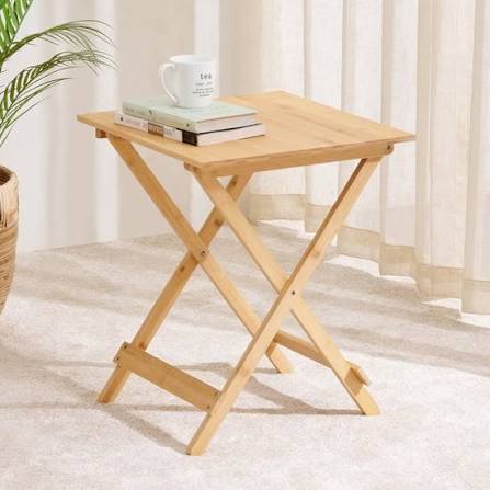 Bamboo Folding Table (Natural Finish)